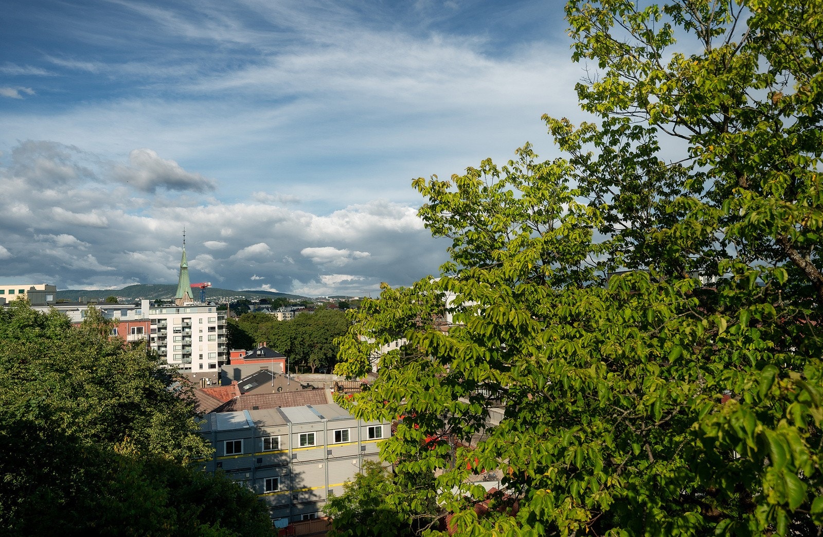 Borettslaget har en solrik takterrasse Galleribilde