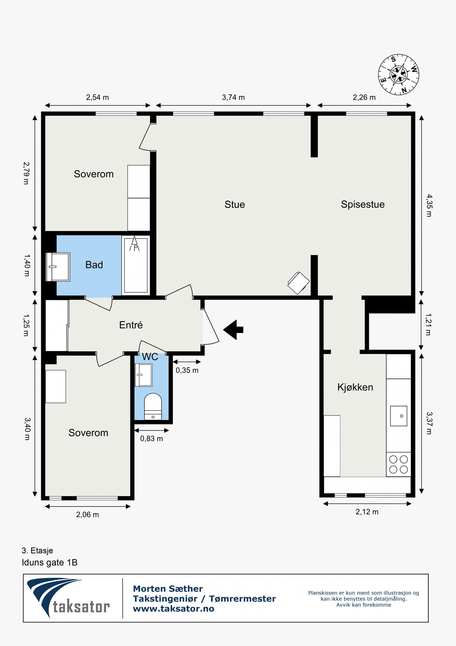 Plantegning - 3. etasje. Galleribilde
