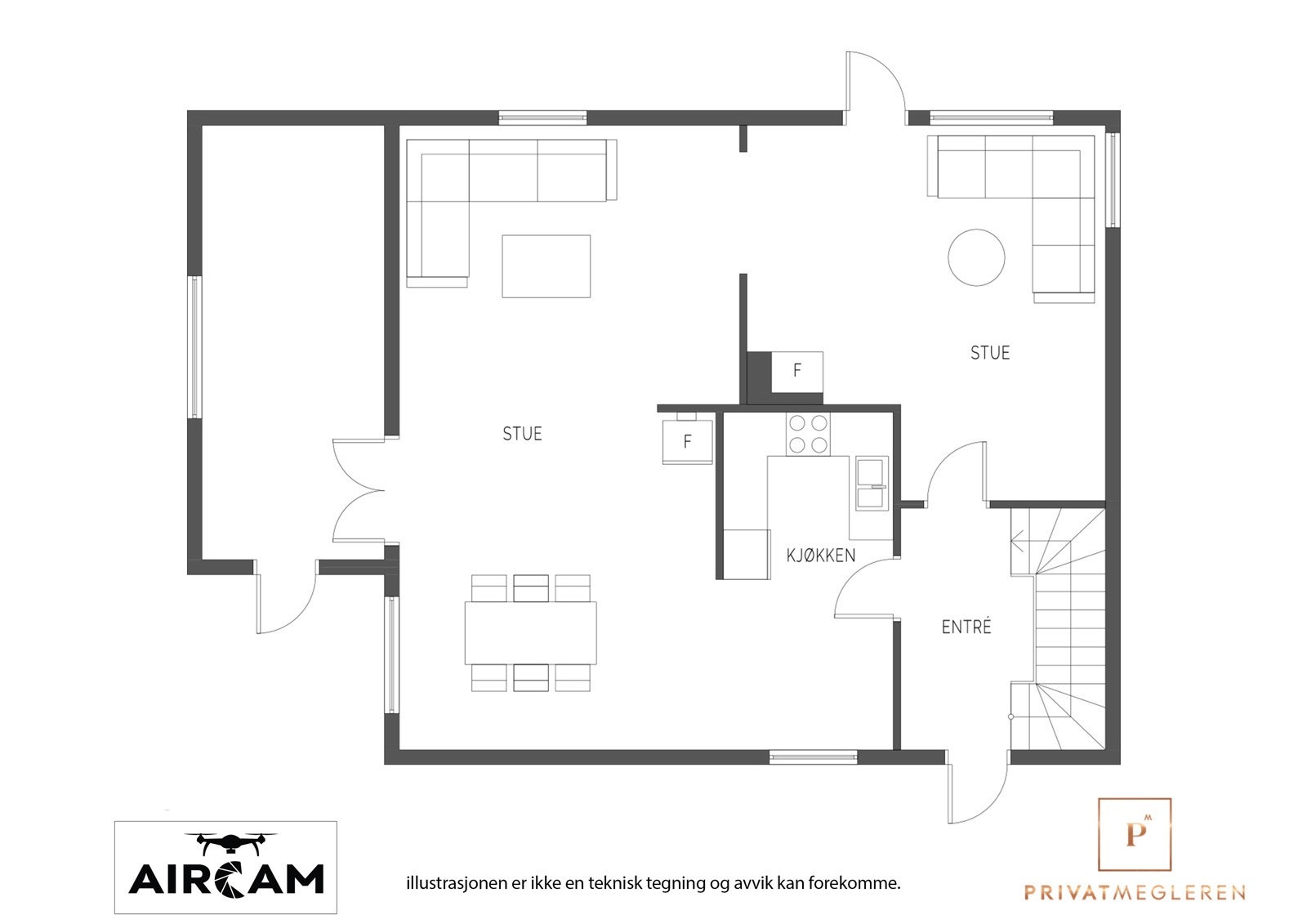 Plantegning 1. etasje. Galleribilde
