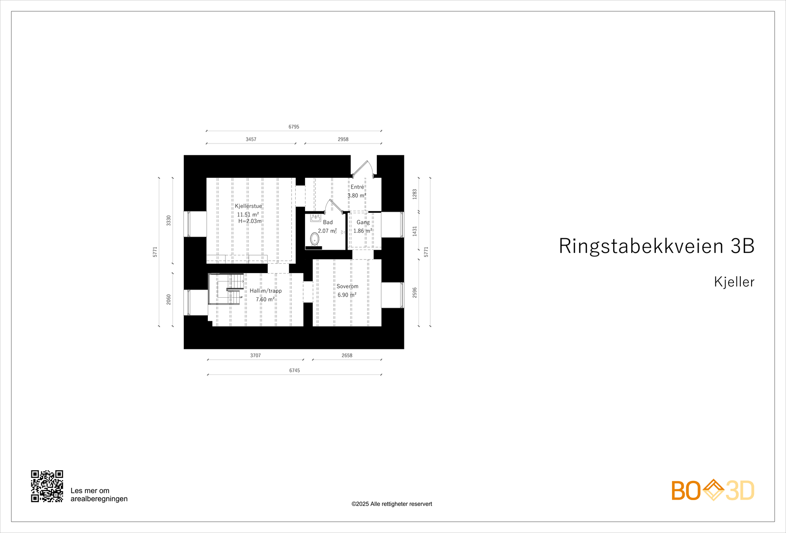 Plantegning kjelleretasje Galleribilde