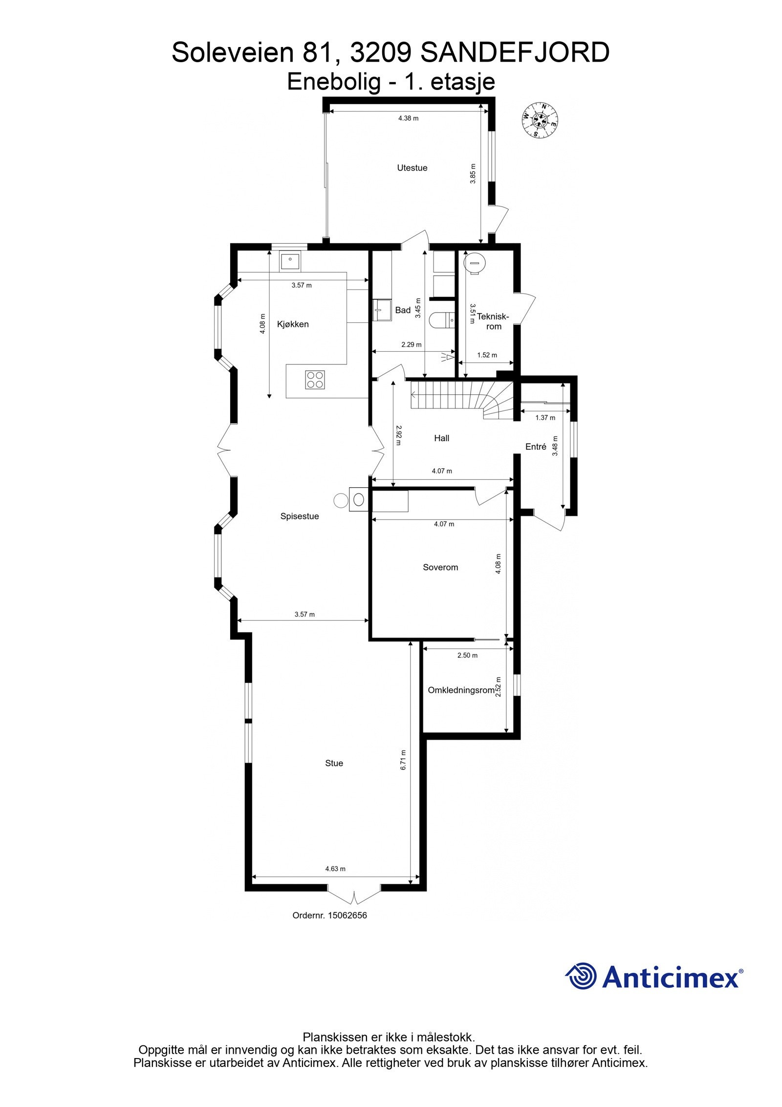 Plantegning 1.etasje Galleribilde