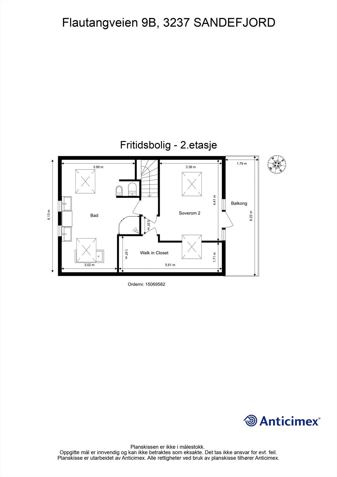 Plantegning-Fritidsbolig - 2.etasje Galleribilde