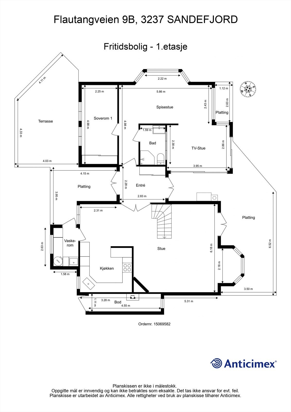 Plantegning-Fritidsbolig - 1.etasje Galleribilde