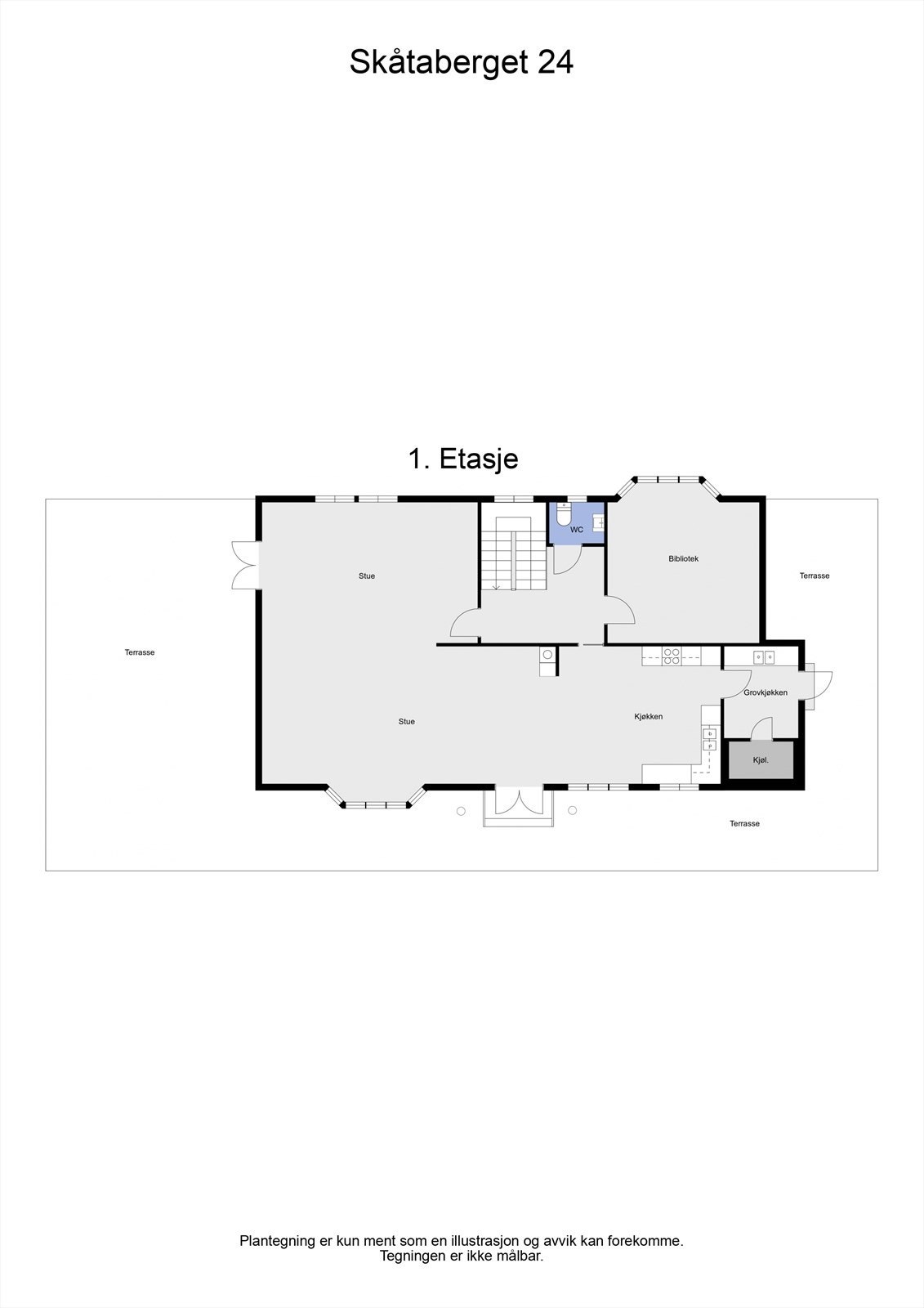 2 D plantegning hovedetasjen Galleribilde