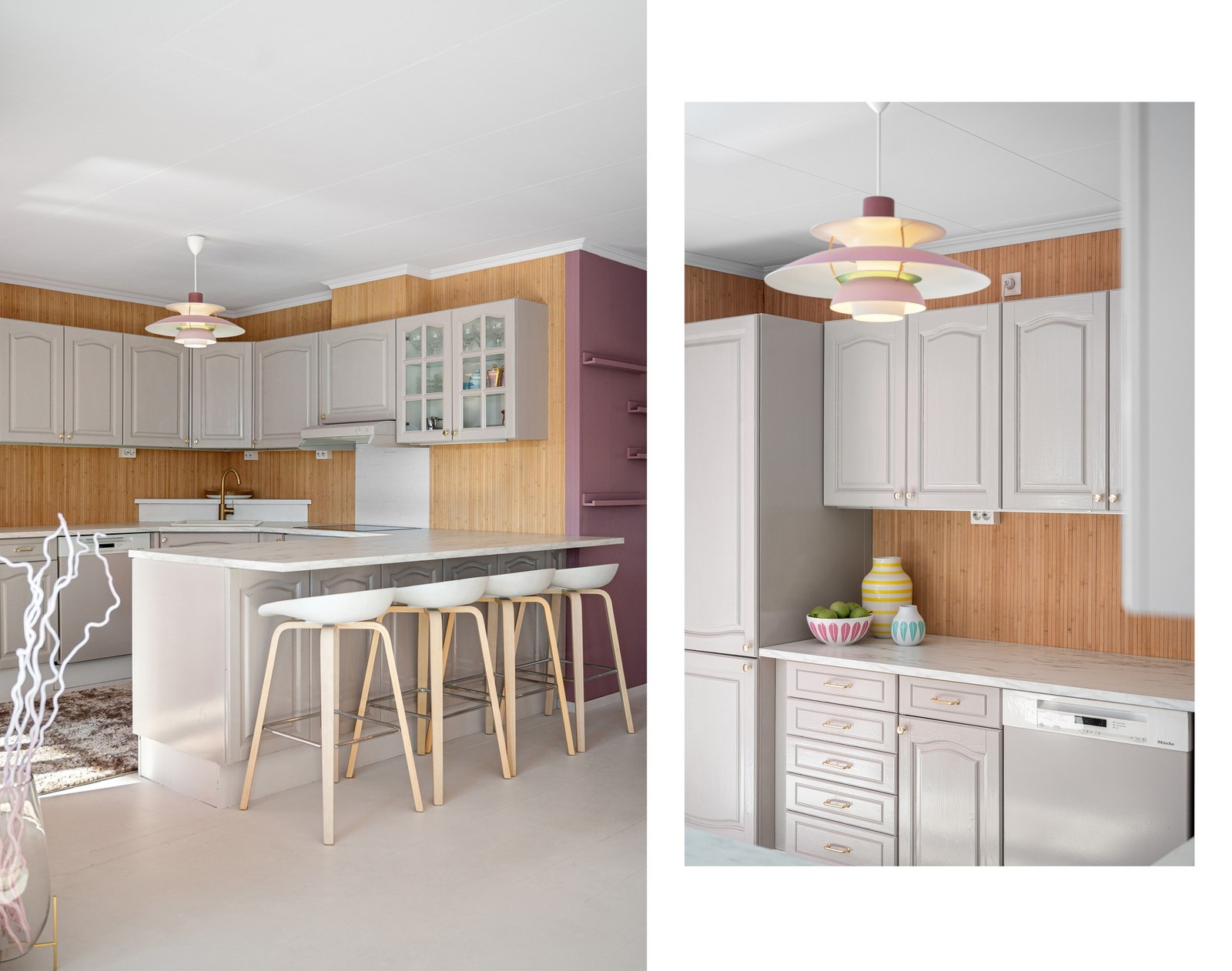 God benk- og skapplass - perfekt for matlaging Galleribilde