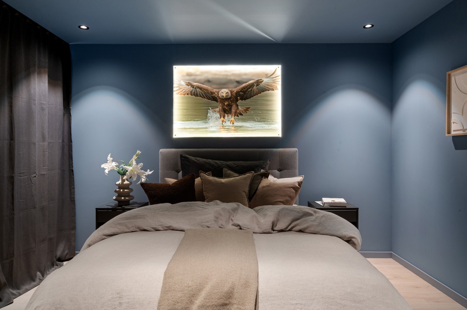 Nydelig rom malt i en flott og beroligende fargepalett. Galleribilde