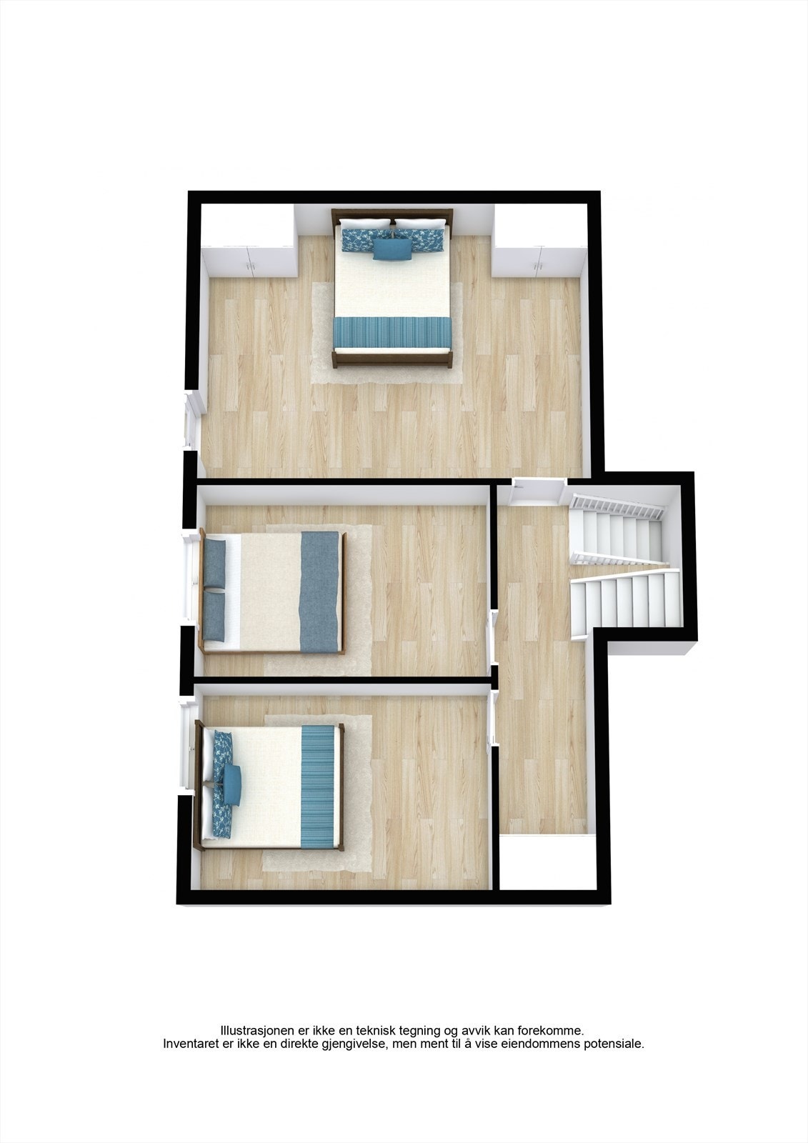 3D soveromsavdeling Galleribilde