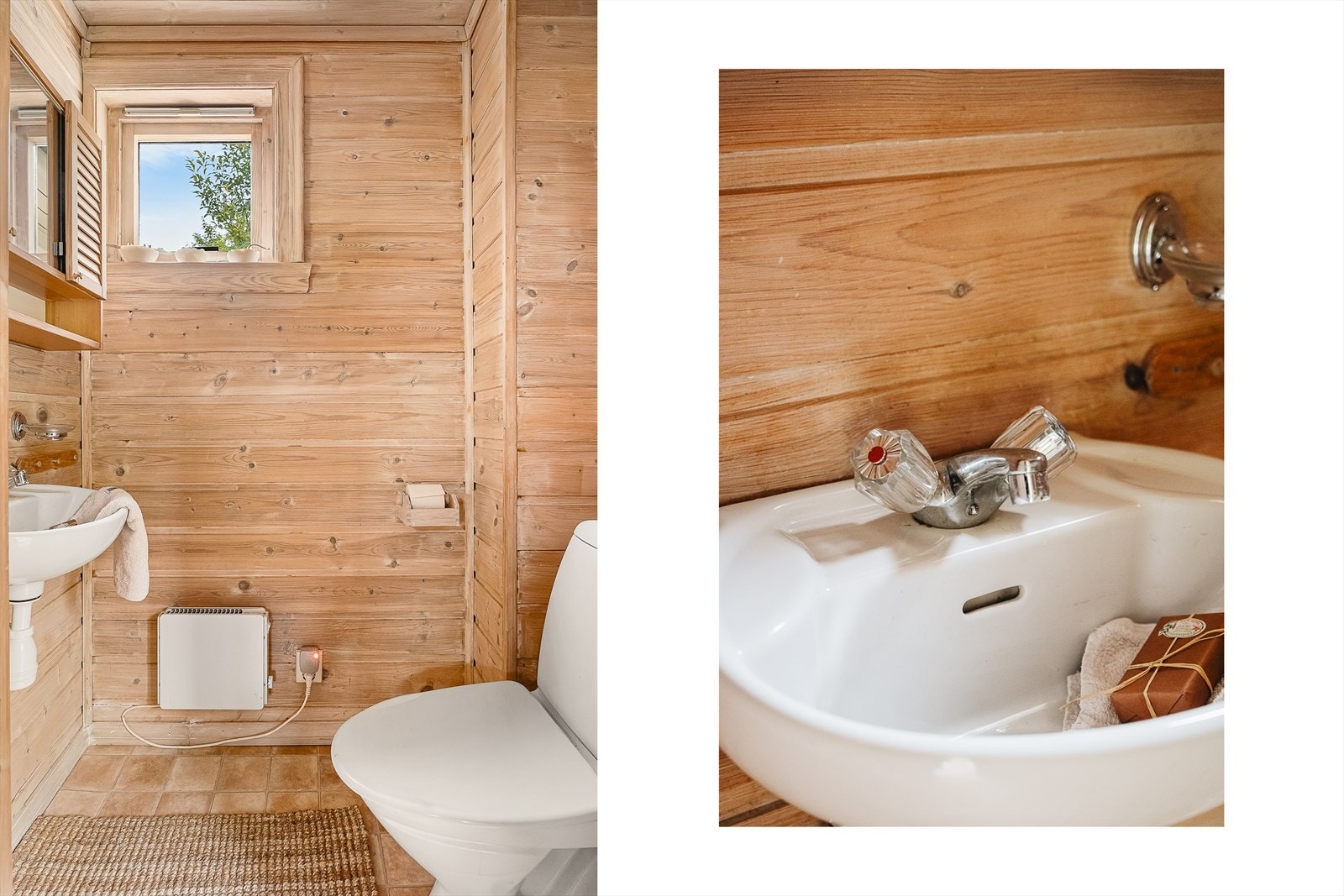 Fritidseiendommen har også praktisk separat WC. Galleribilde