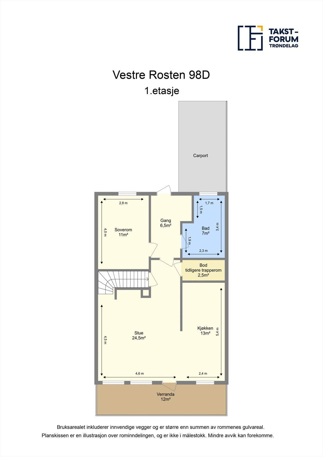 Planskisse - 1.etasje Galleribilde