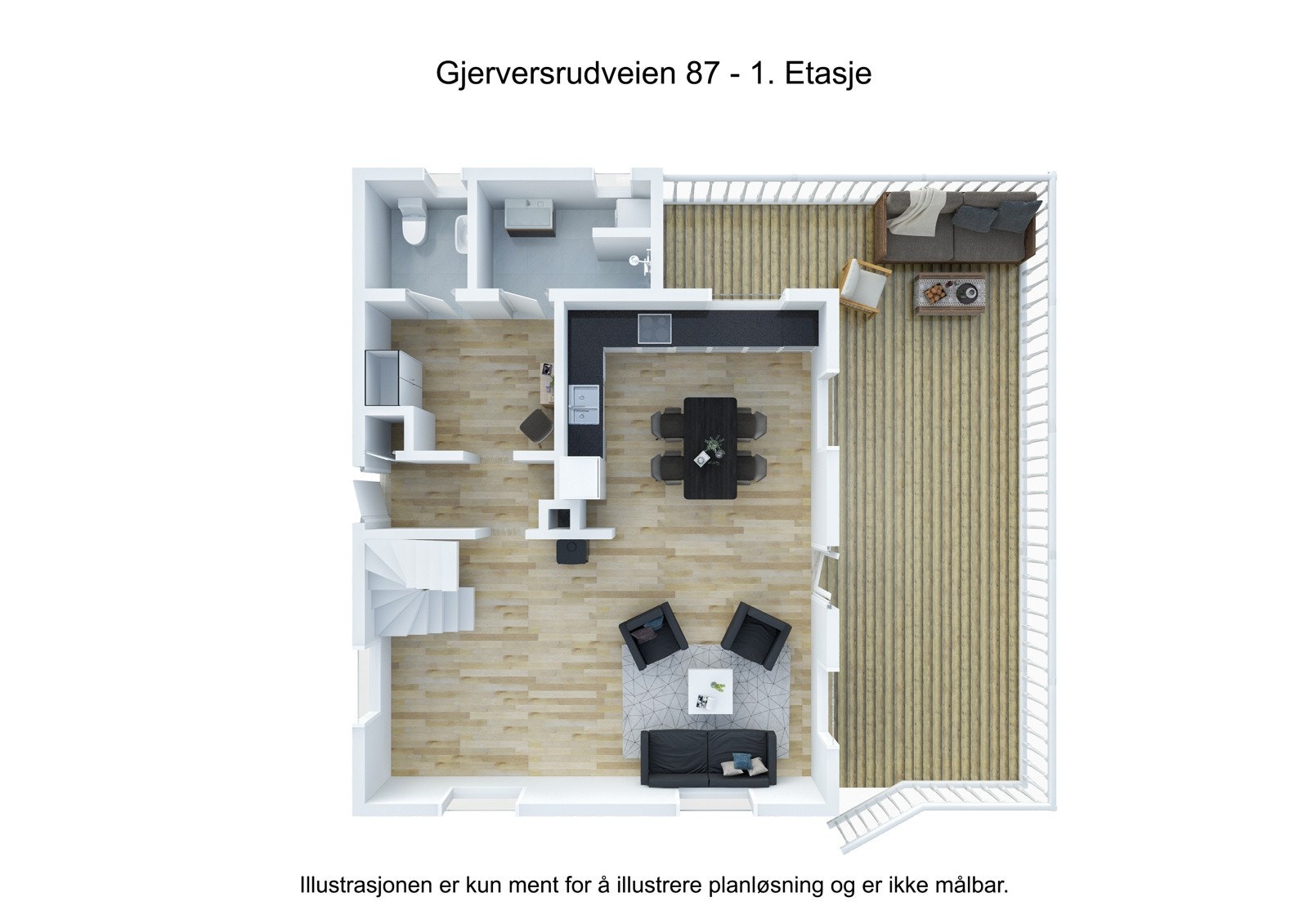 Planløsning 1. etasje Galleribilde