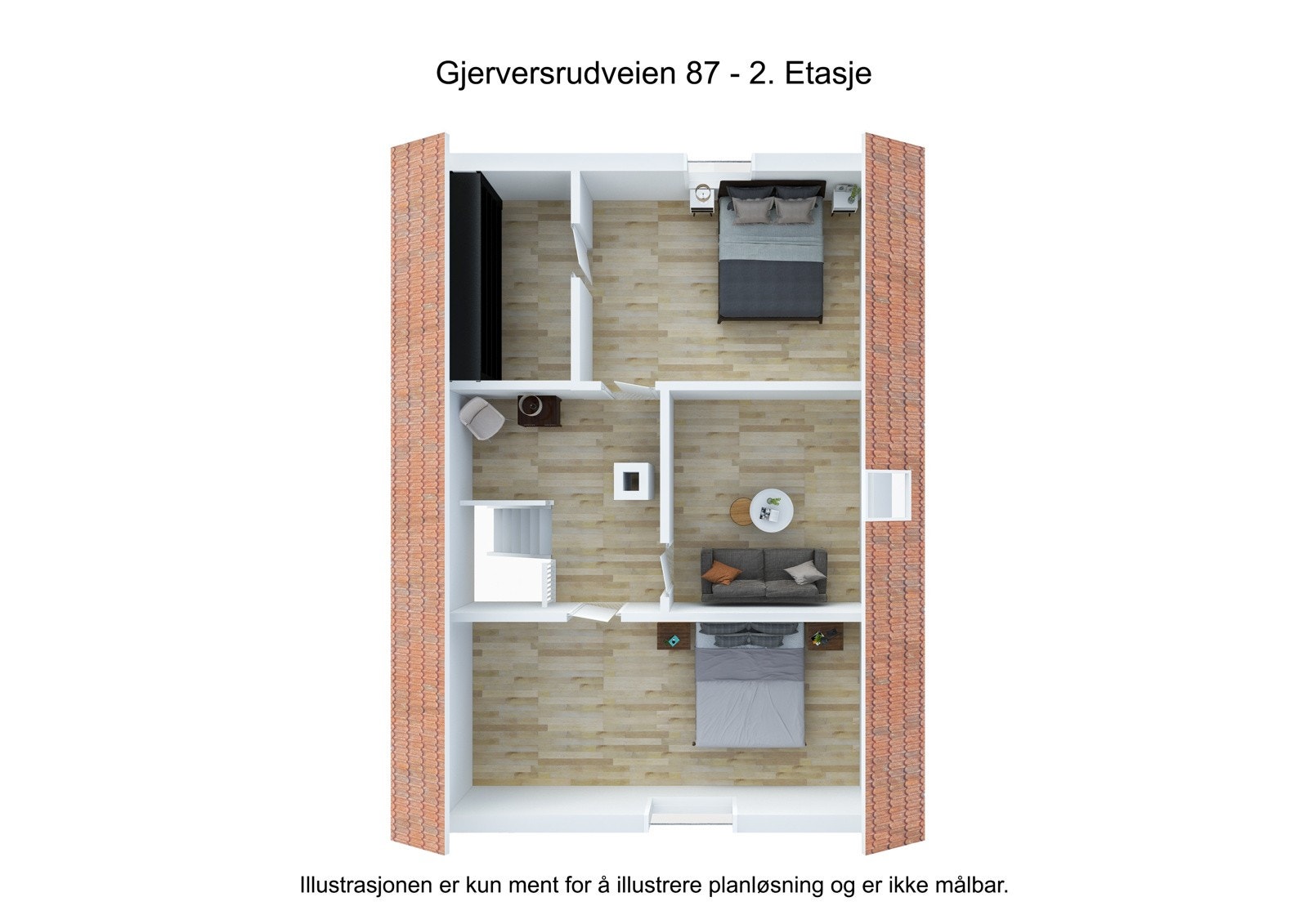 Planløsning 2. etasje Galleribilde