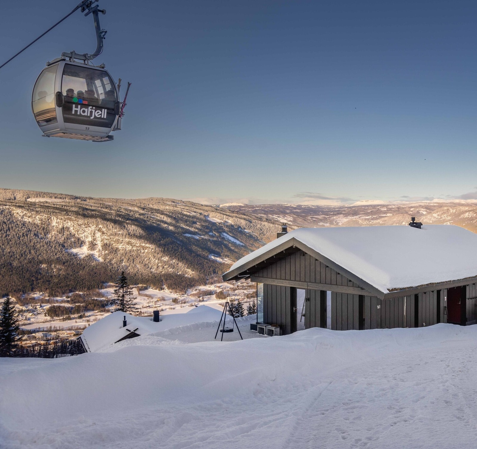Foto fra hytteområdet i Kaldsvekroken. Attraktiv beliggenhet i Hafjell Galleribilde