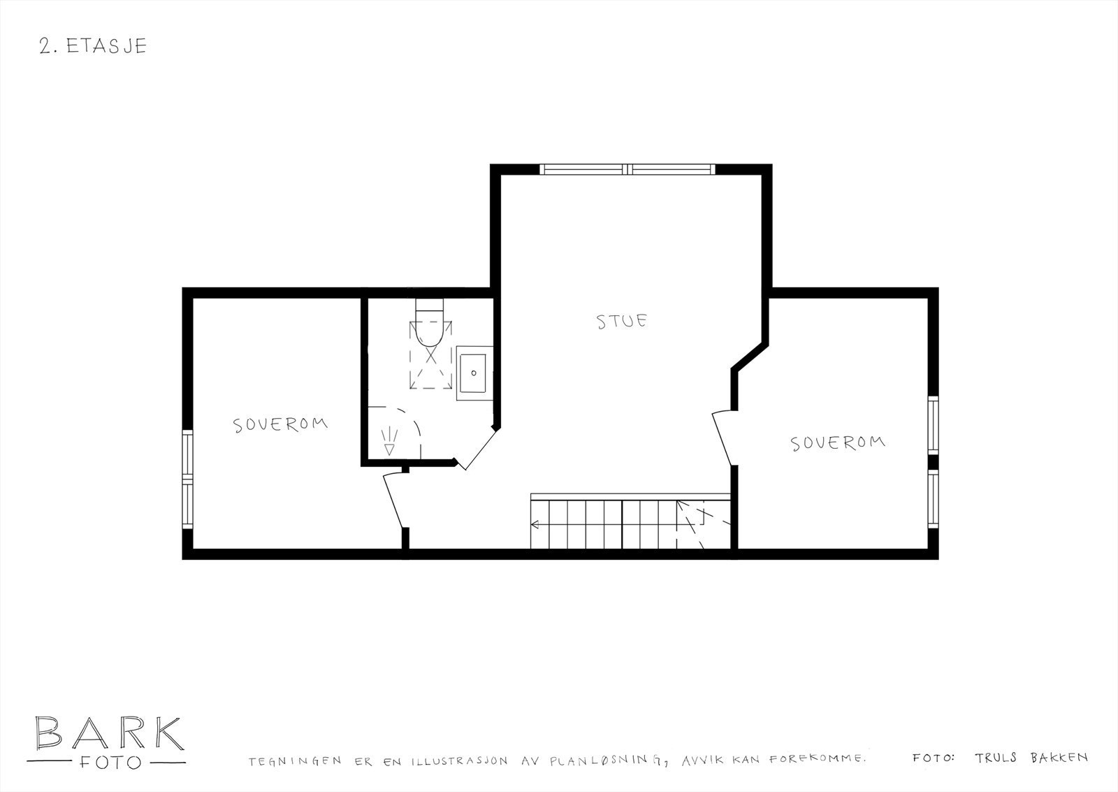 Planskisse 2. etasje | W Eiendomsmegling Bergen Galleribilde
