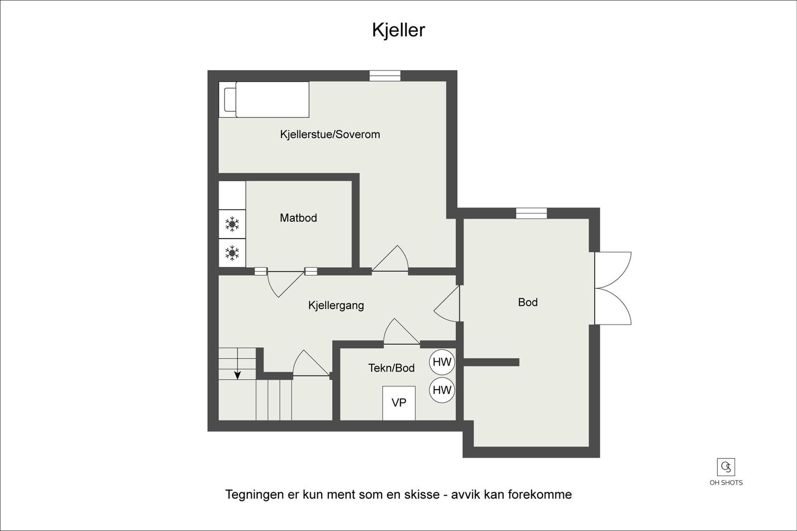 Plantegning kjeller Galleribilde