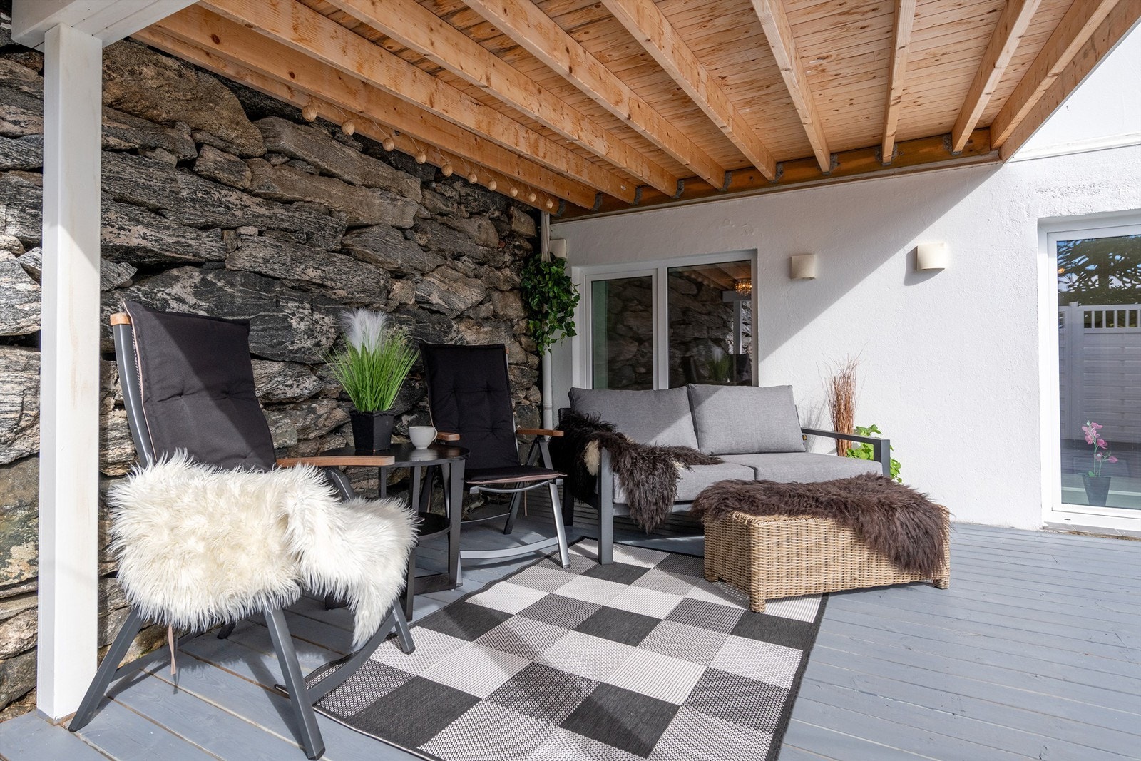 Overbygd del av terrassen Galleribilde