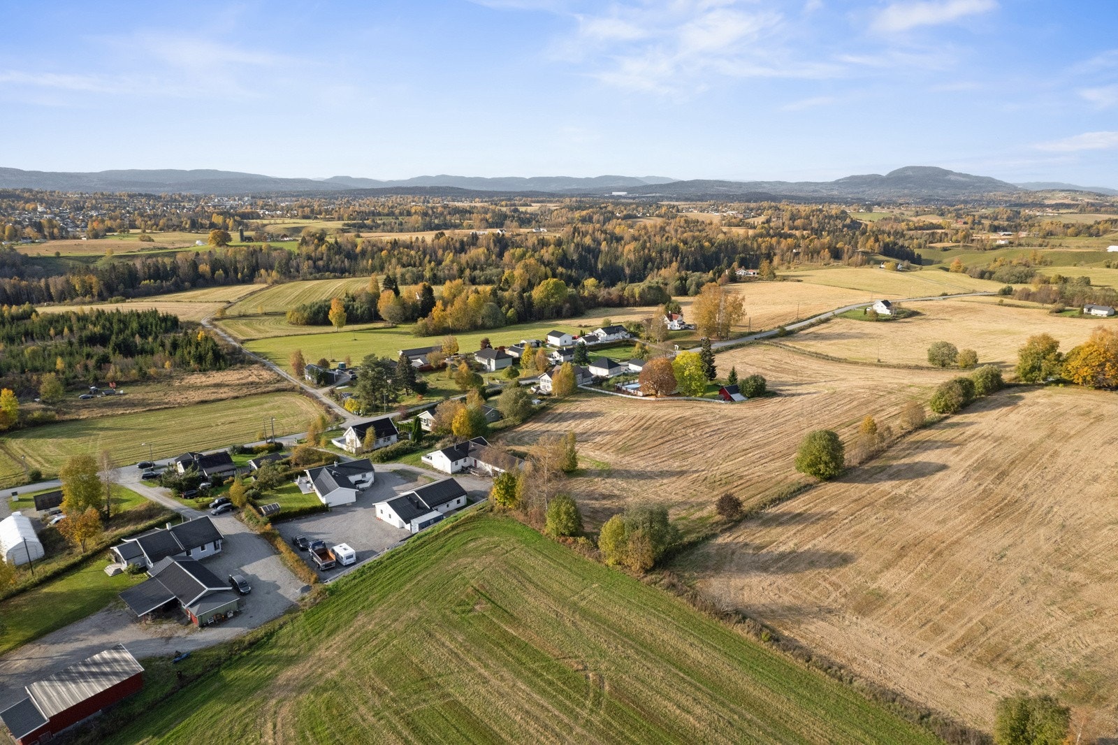 Dronebilde over nærområdet. Galleribilde