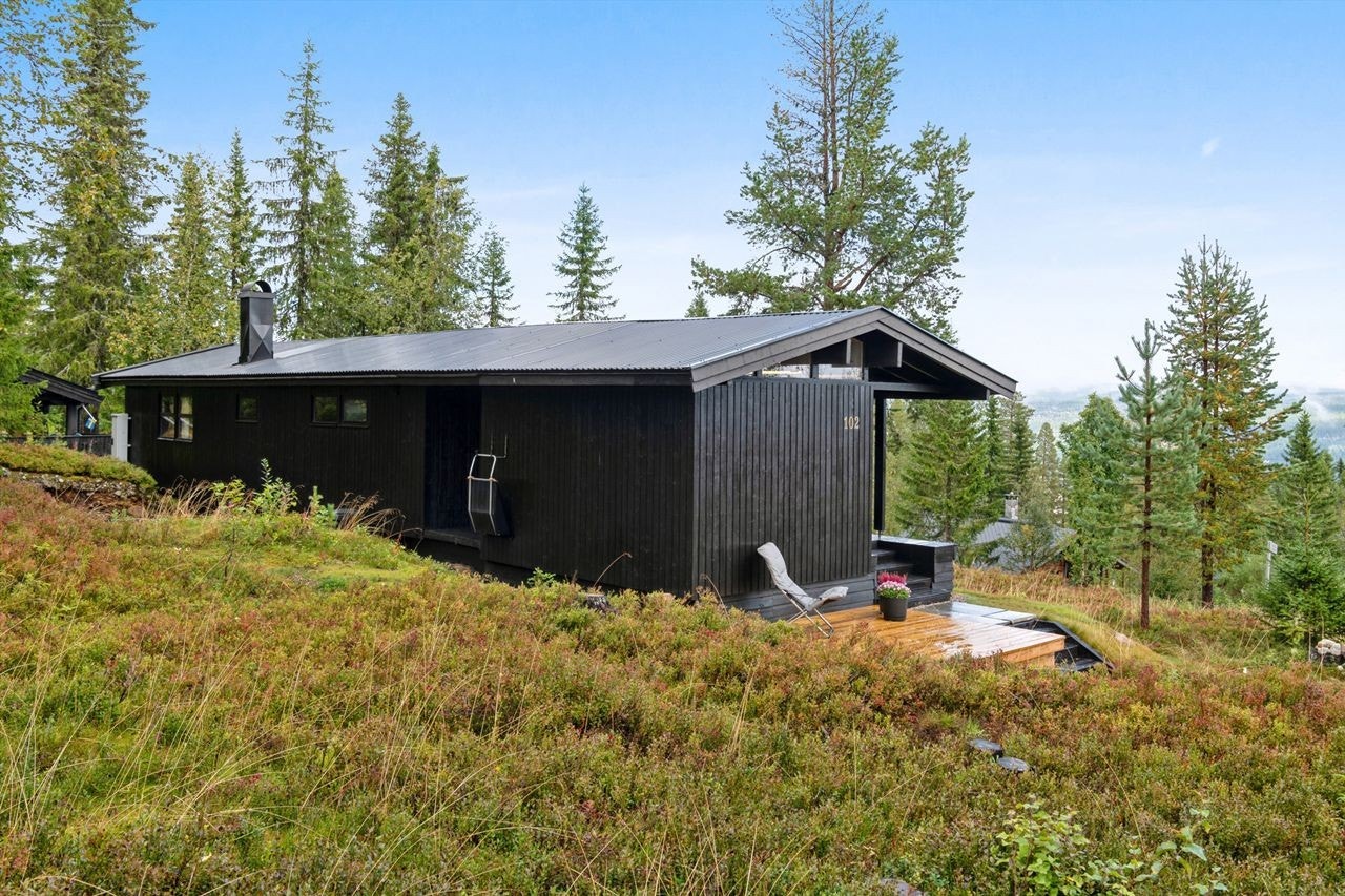 Hytta er omkranset av flott natur og har en herlig, sørvendt uteplass. Galleribilde