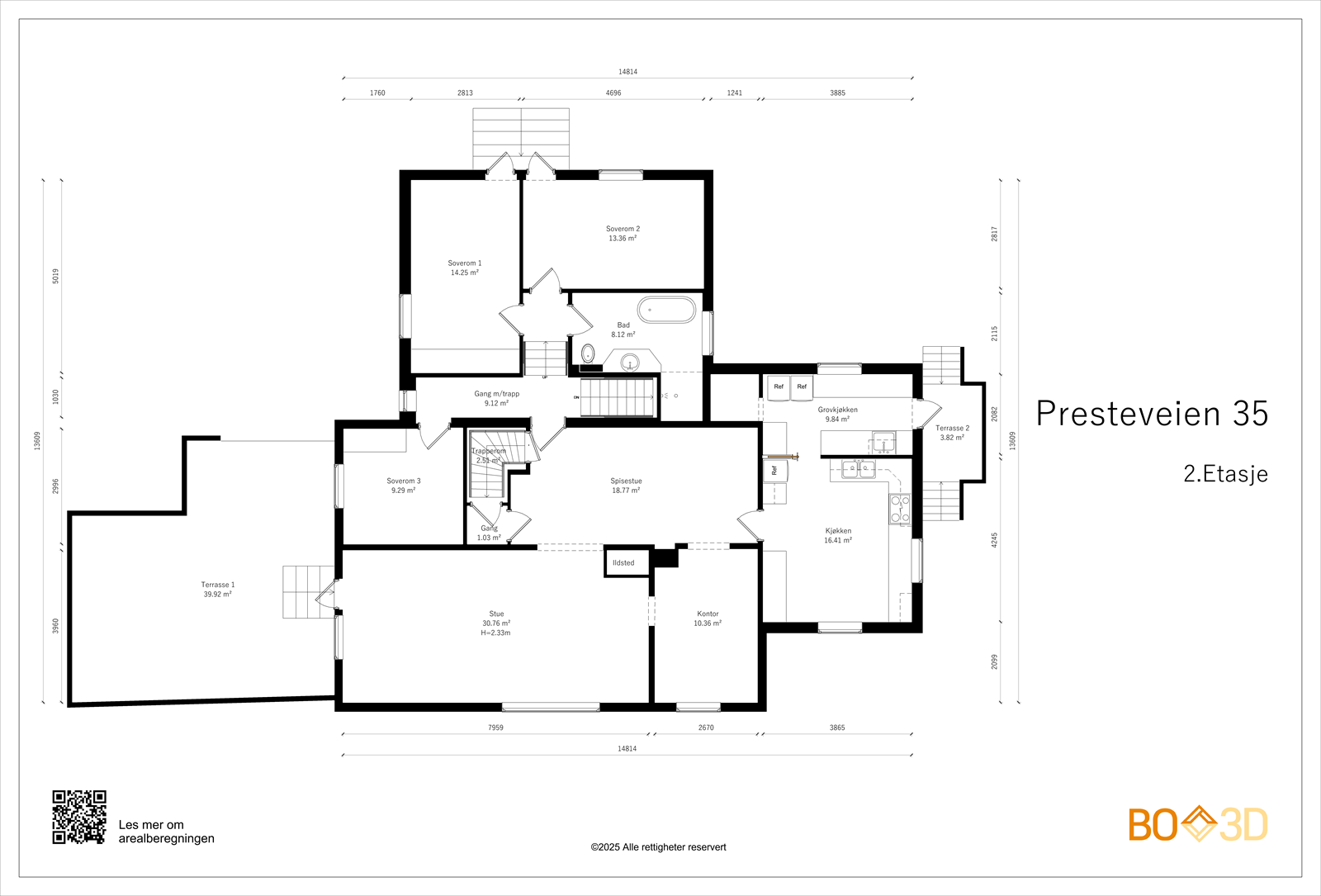 Plantegning 2. etasje Galleribilde