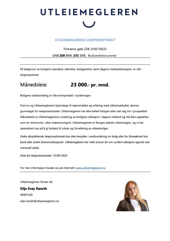 Utleievurdering Galleribilde