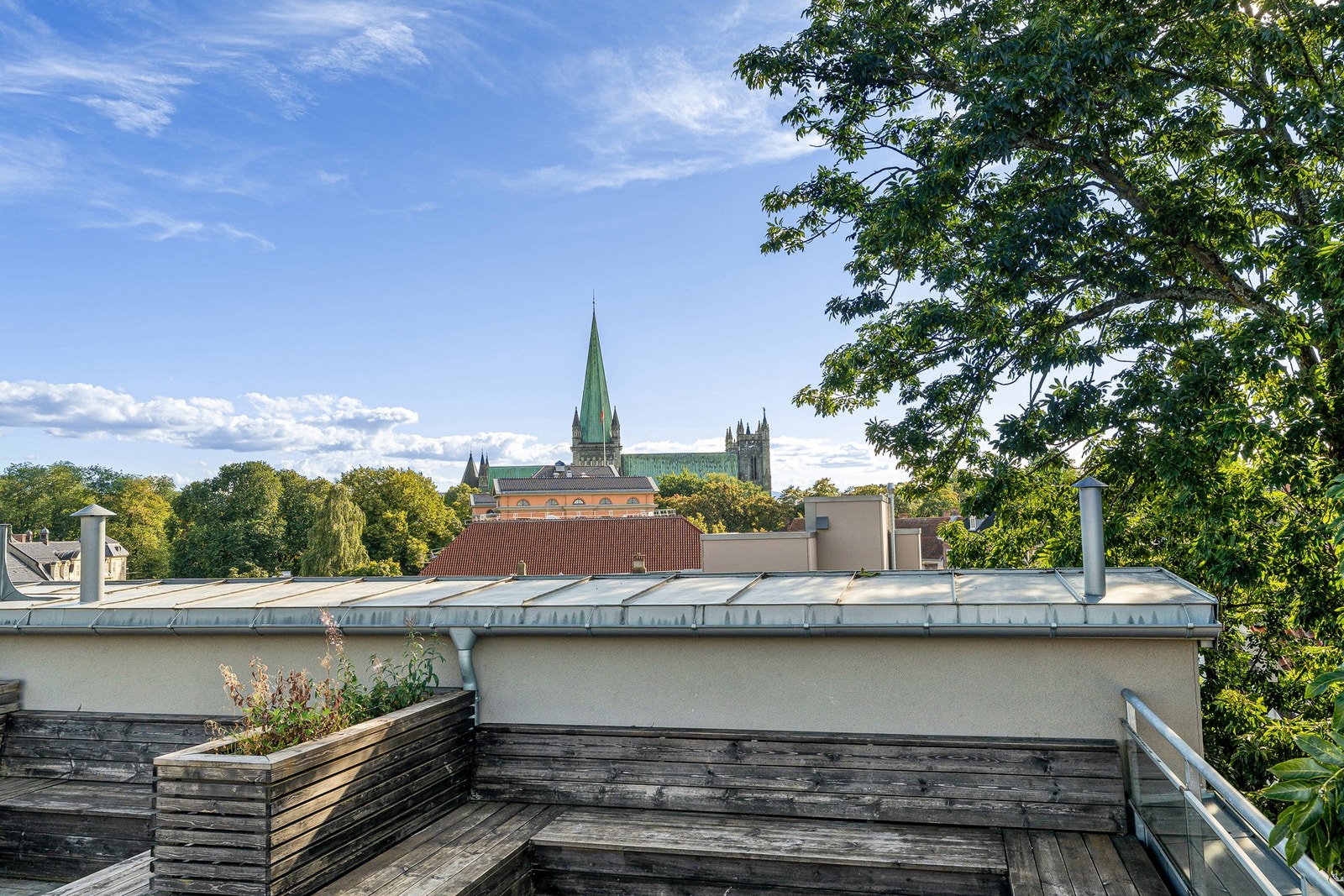 Fantastisk utsikt mot Nidarosdomen. Galleribilde