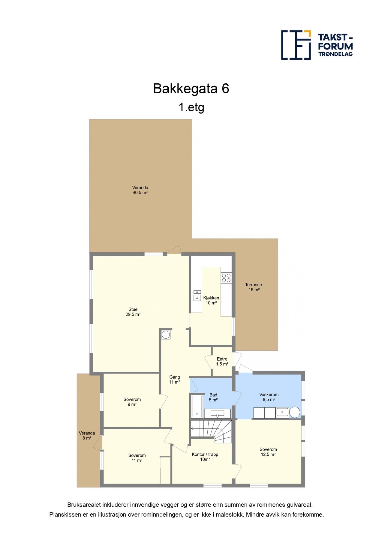 Planskisse - 1.etasje Galleribilde