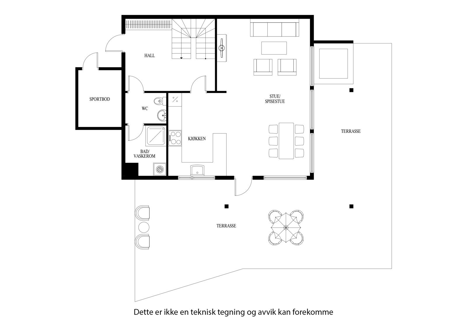 Planløsning 1.etasje Galleribilde
