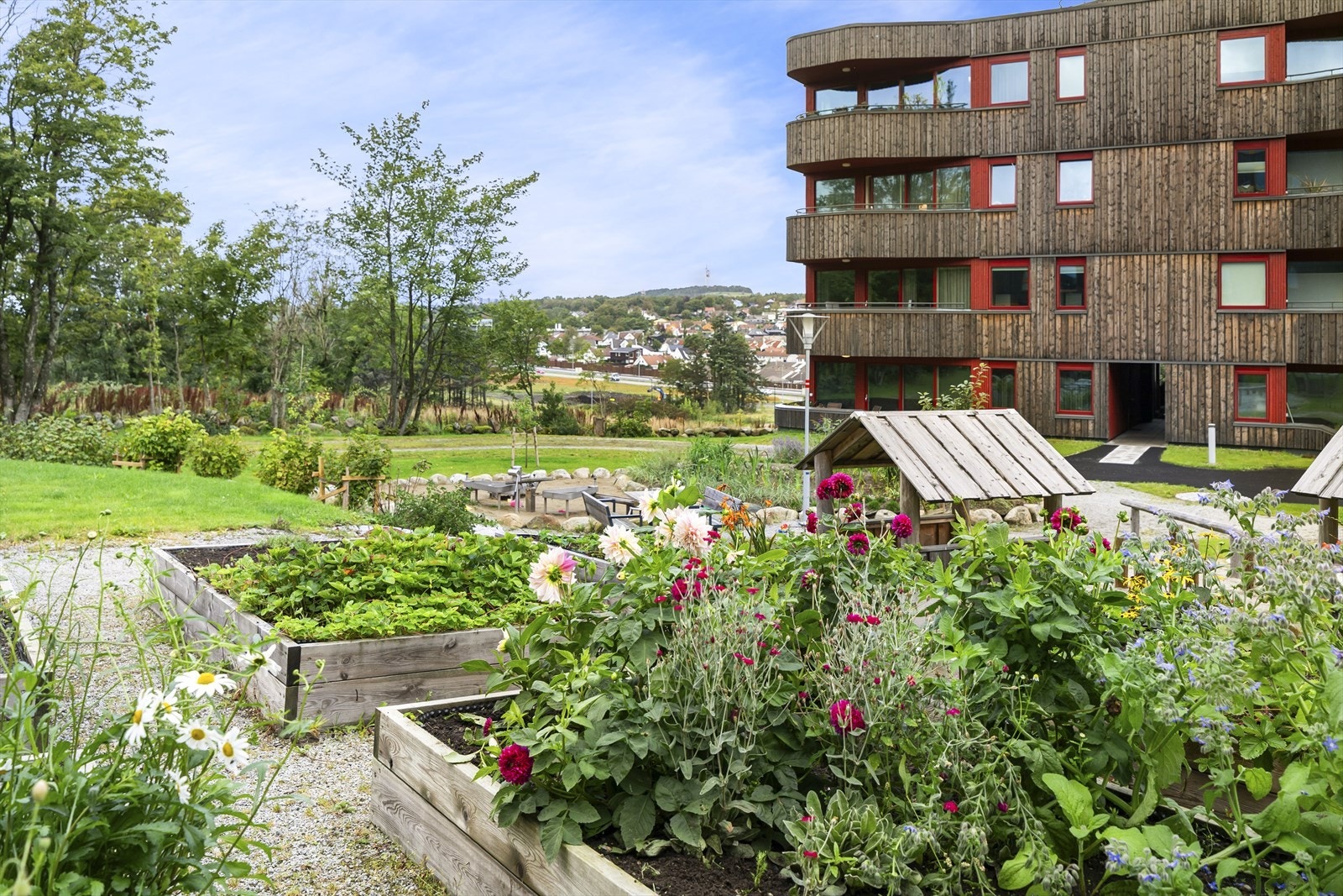 - Området like utenfor leiligheten er regulert til LNFR-område og brukes i dag som beite til hester - Galleribilde