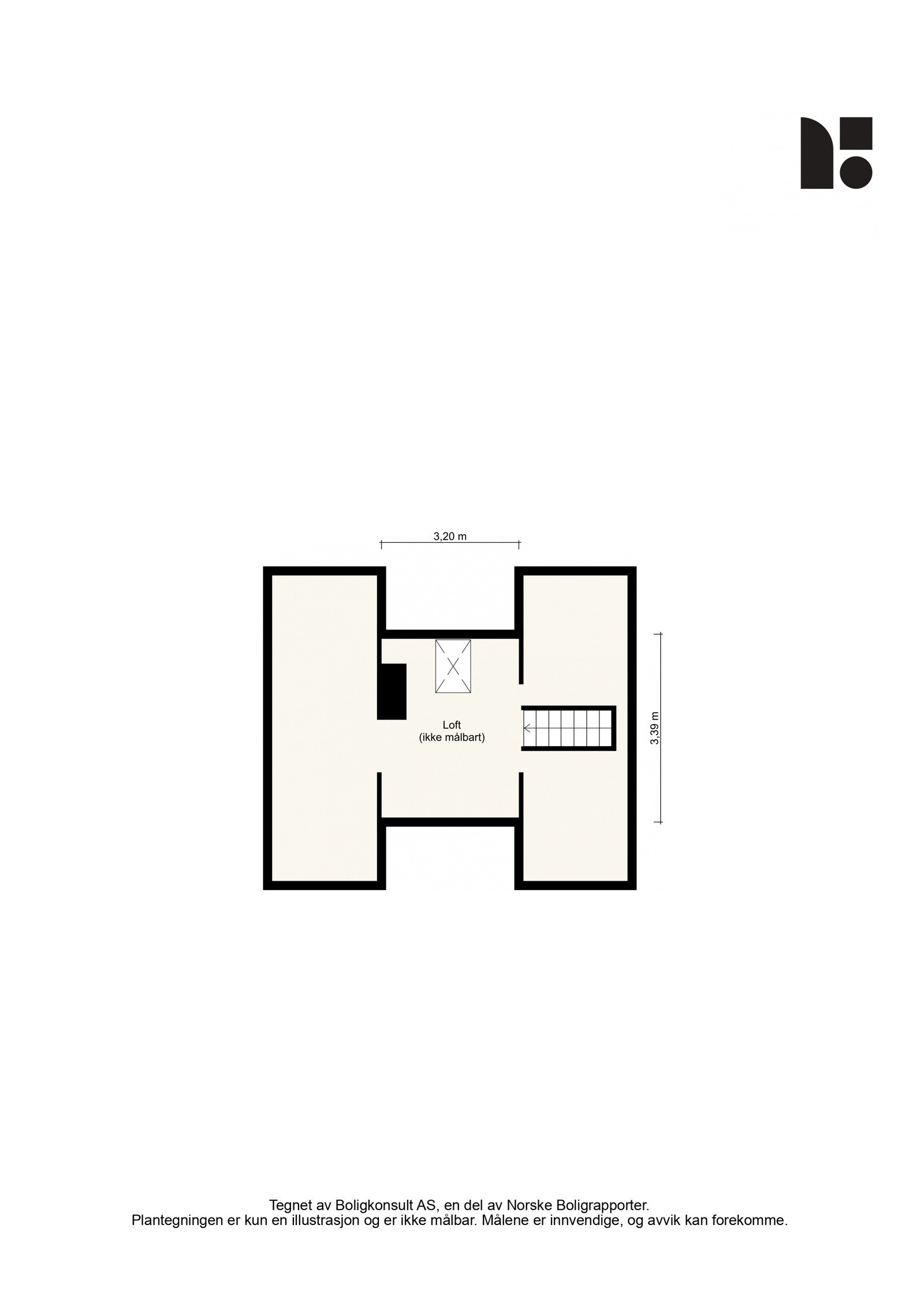 Plantegning loft. Galleribilde