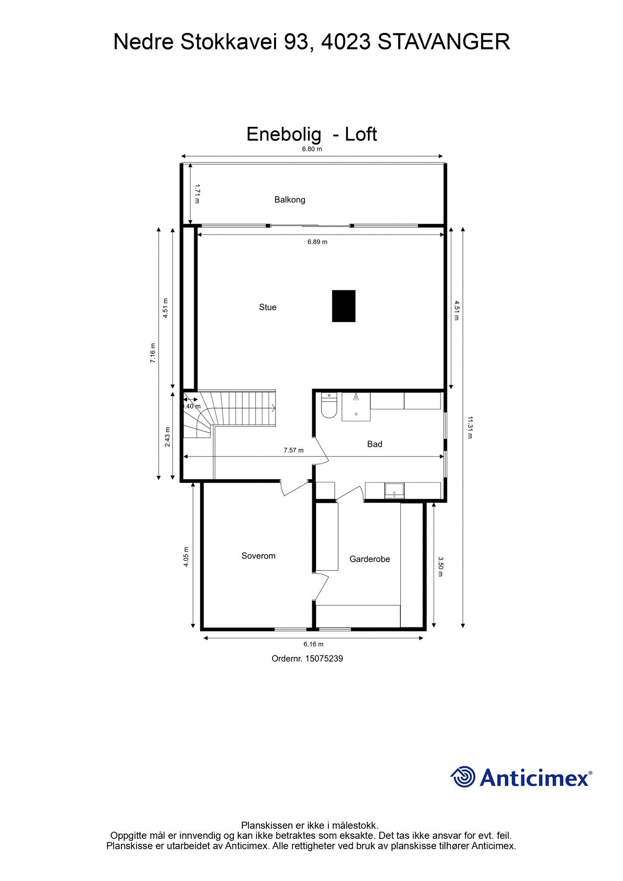 Planløsning loft Galleribilde