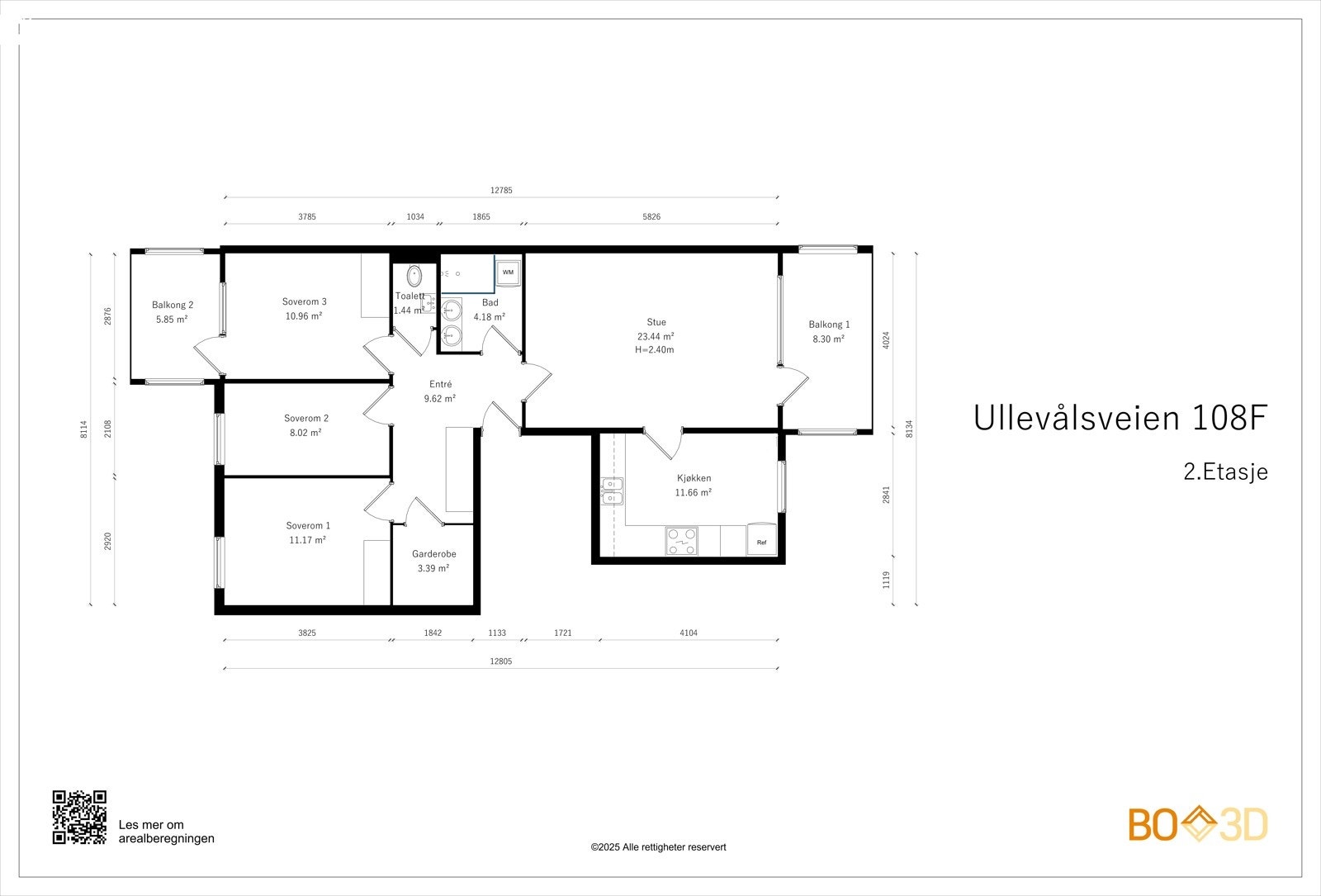 Plantegning 2. etasje Galleribilde