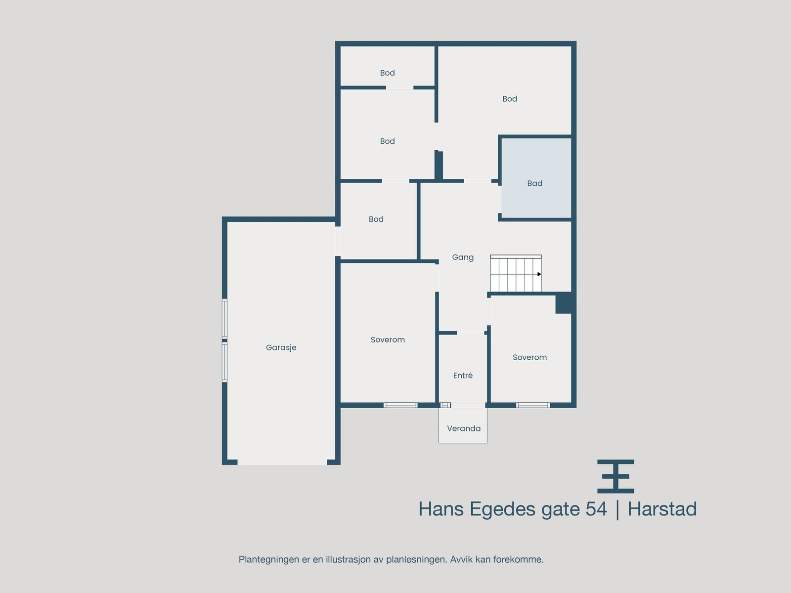Plantegning underetasje Galleribilde
