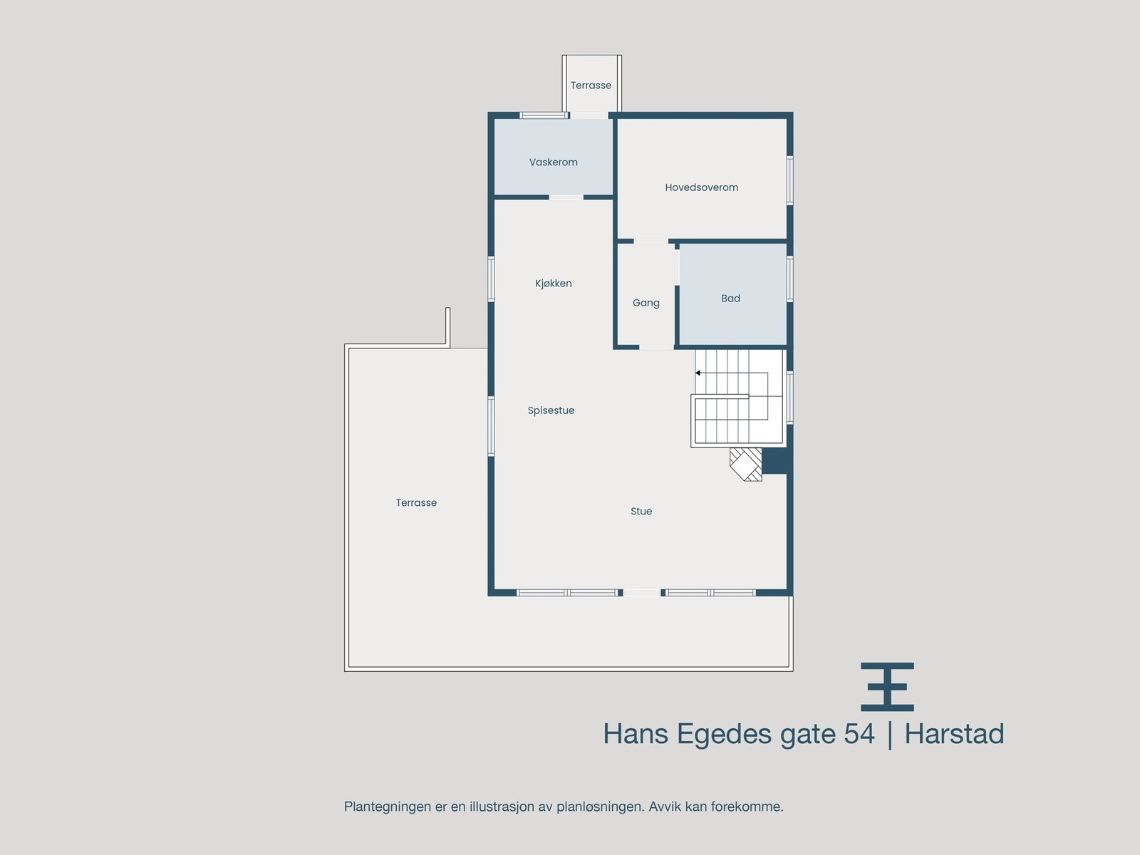 Plantegning 1. etasje Galleribilde