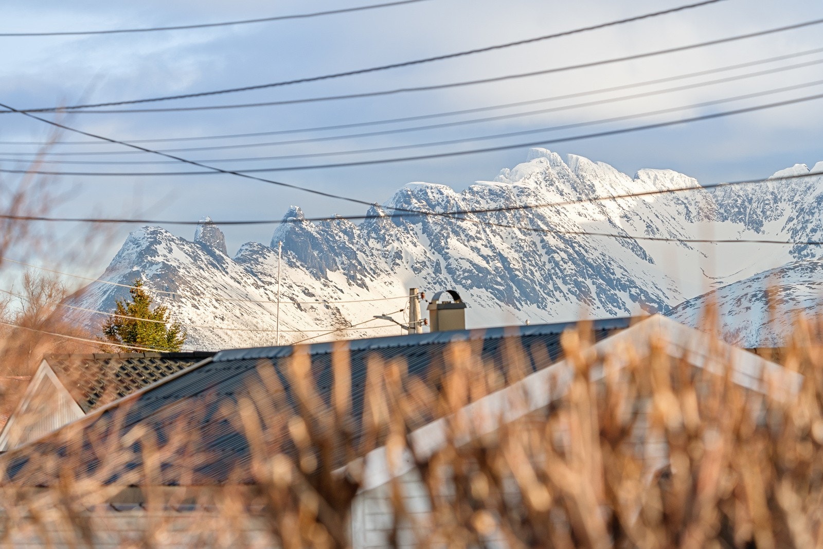 Eiendommen grenser til friområdene nord på Skjervøya.