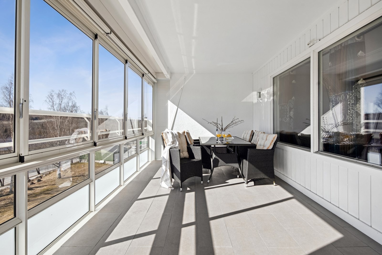 Innglasset balkong på 20 kvm Galleribilde