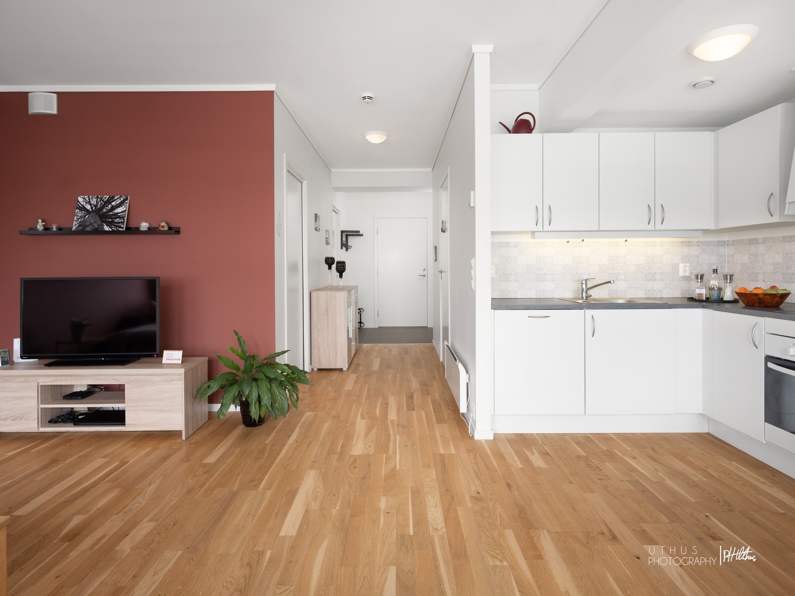 Leiligheten har en praktisk planløsning Galleribilde