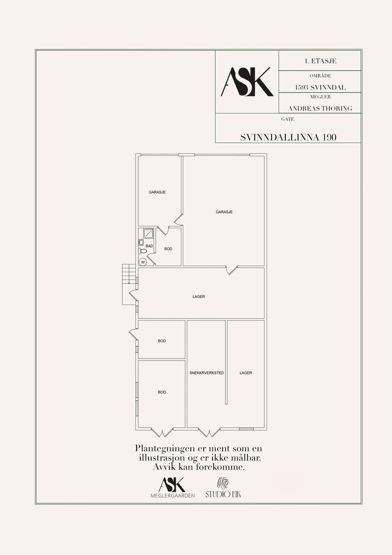 Plantegning 1. etasje låven Galleribilde