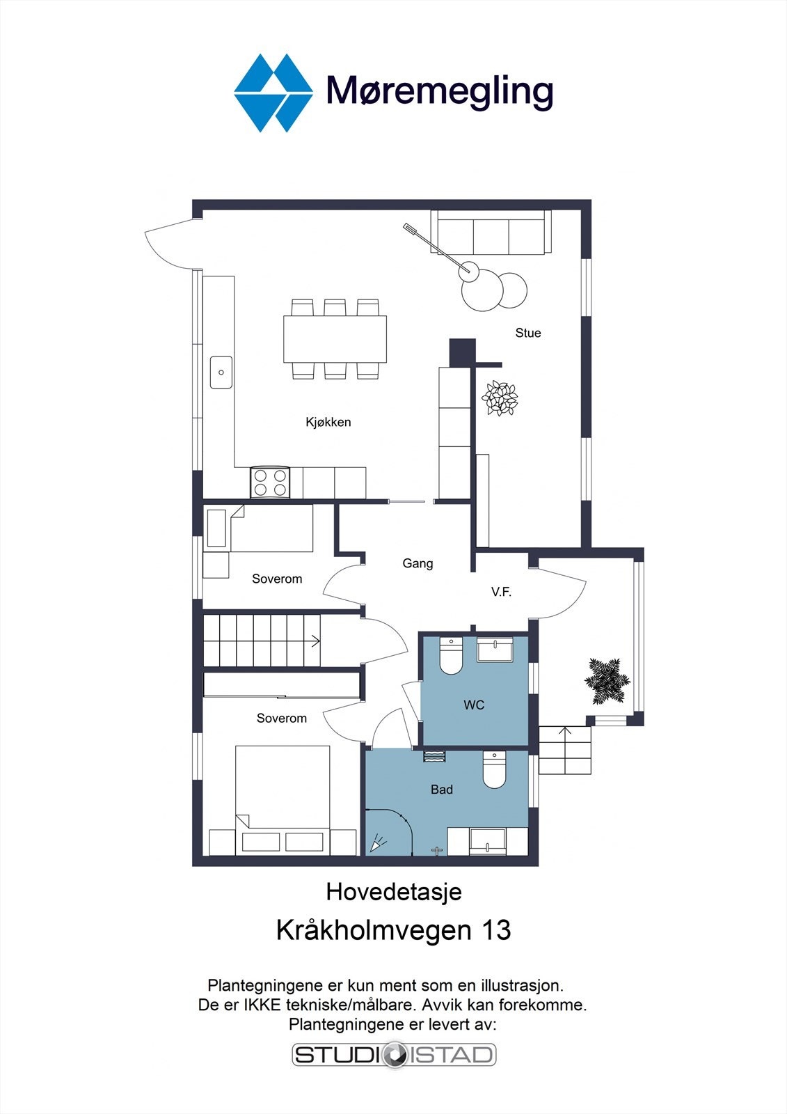 Plantegning 1. etasje Galleribilde