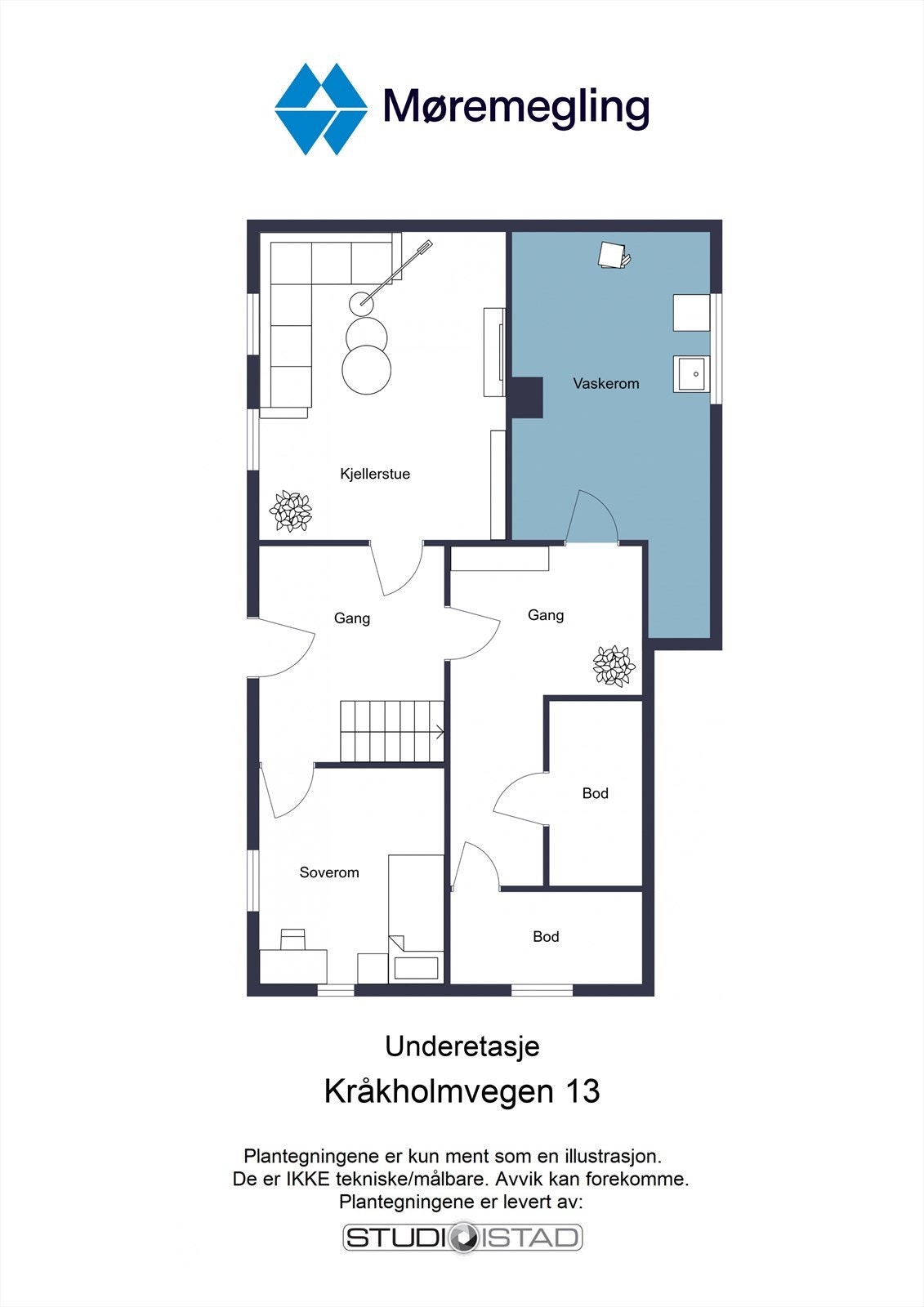 Plantegning underetasje Galleribilde