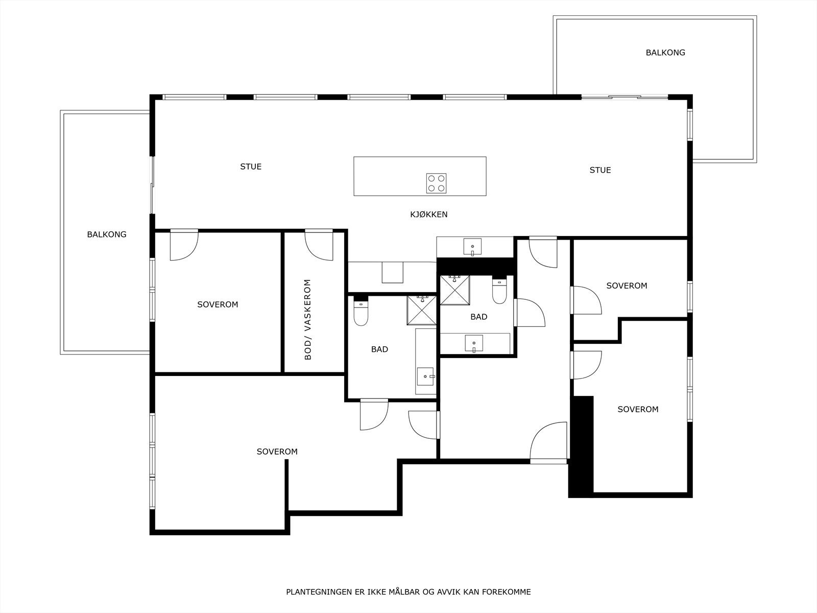 Vi starter med leilighetens planløsning Galleribilde