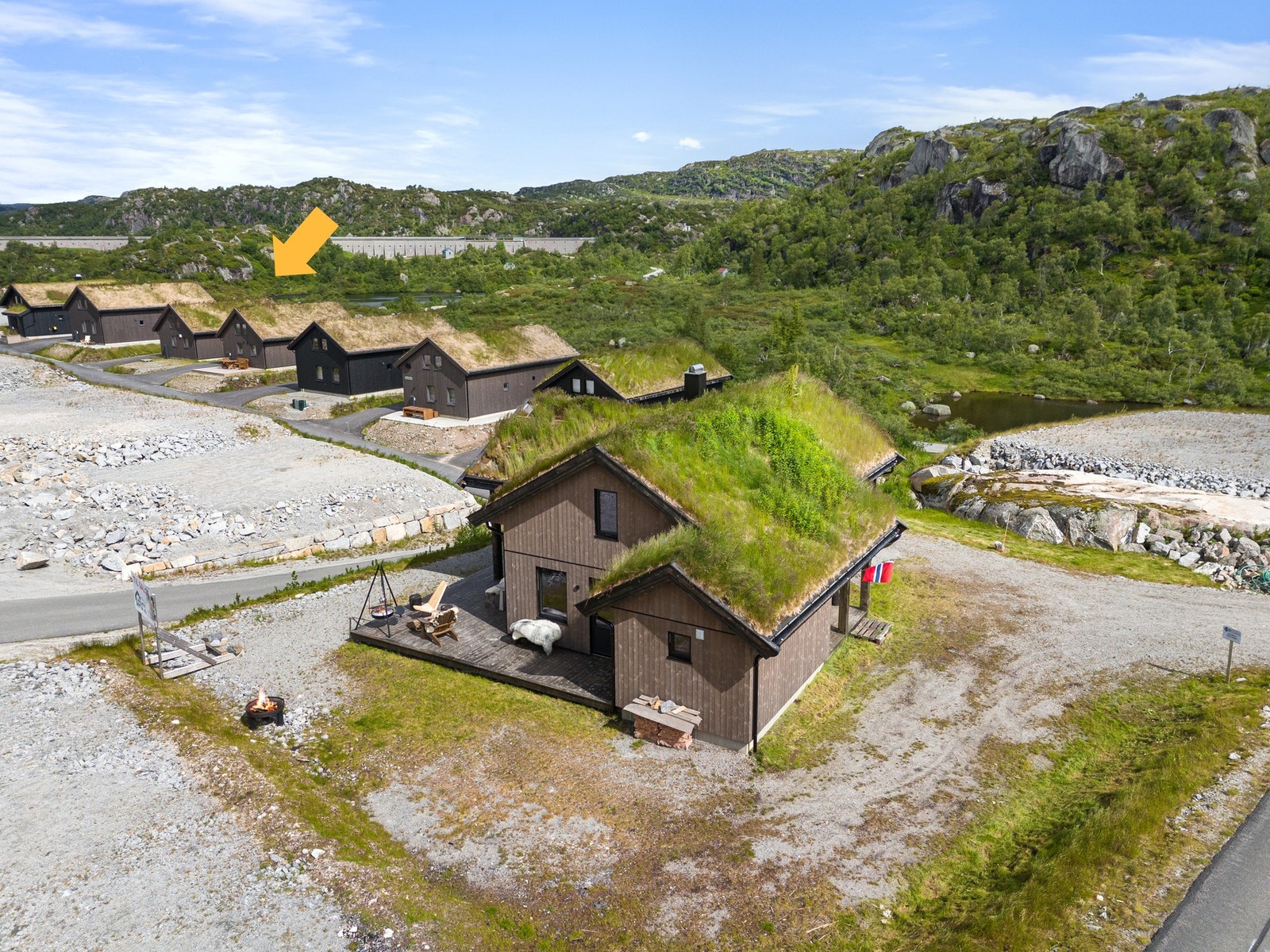 Markering hvor badeplassen ca ligger Galleribilde