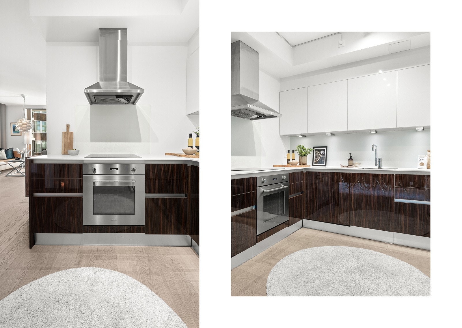 Vannsikring/Waterguard og komfyrvakt anbefales montert og det er avtrekk via sentralt avtrekksanlegg i bygget. Galleribilde