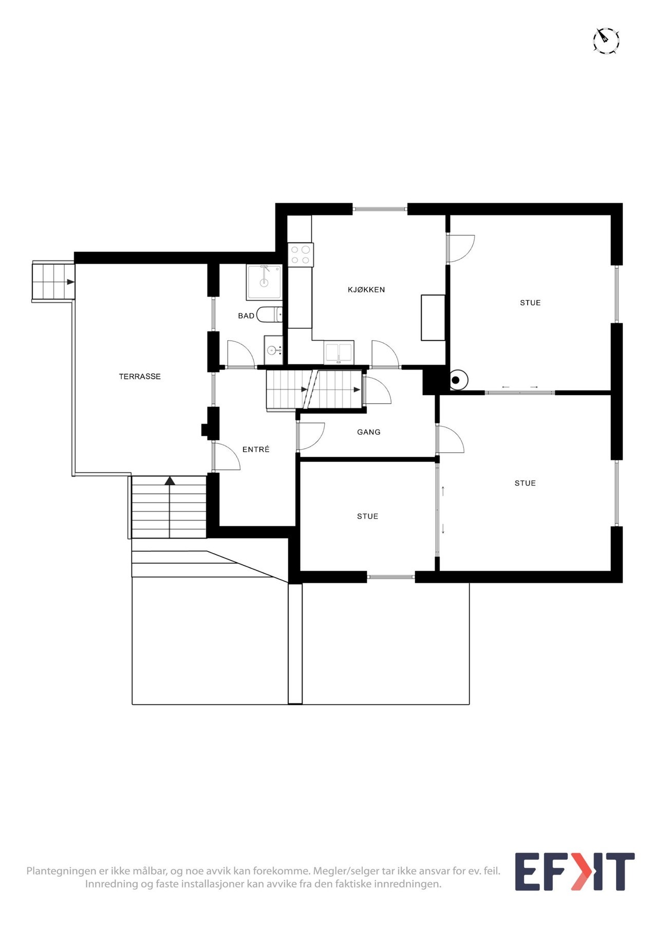 Plantegning hovedetasje Galleribilde