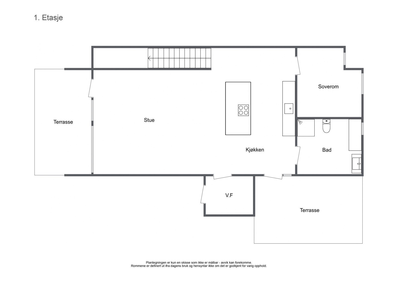 Plantegning 1 etg. Galleribilde