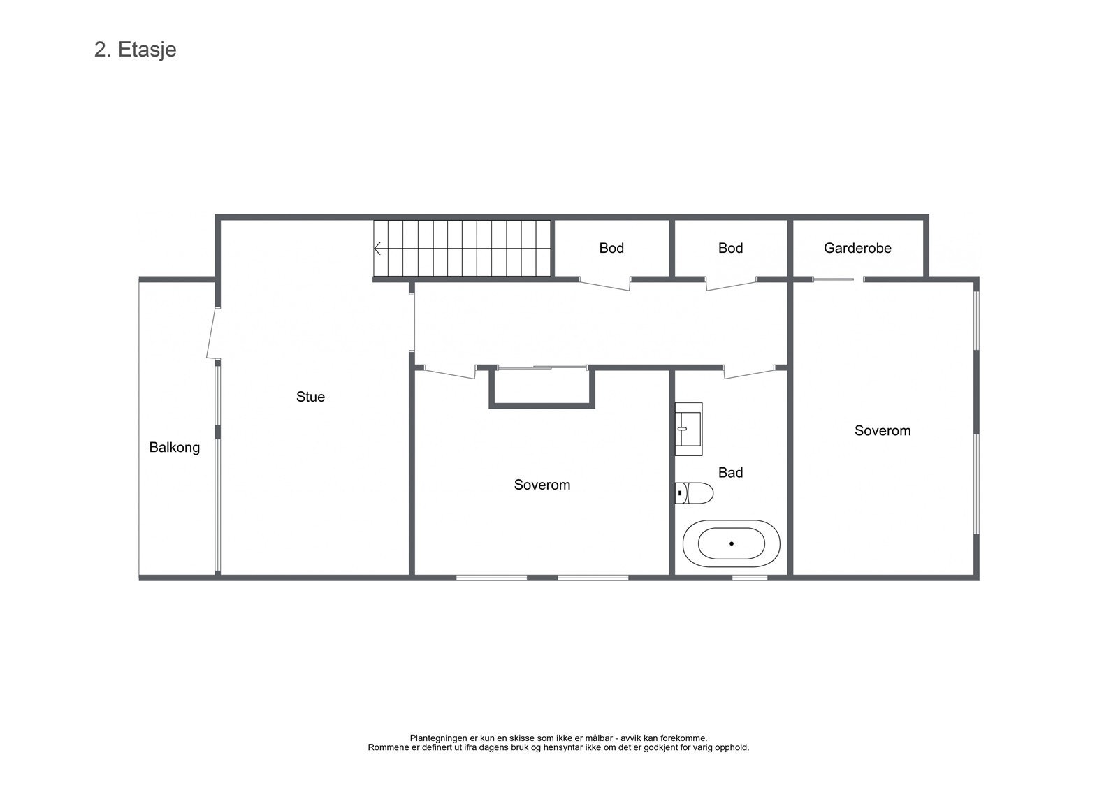 Plantegning 2 etg. Galleribilde