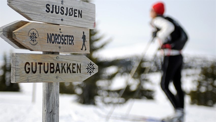 Langrennsløypa går gjennomhyttefeltet og tar deg direkte inn i det store løypenettet mellom Øyer, Lillehammer og Ringsaker. Galleribilde