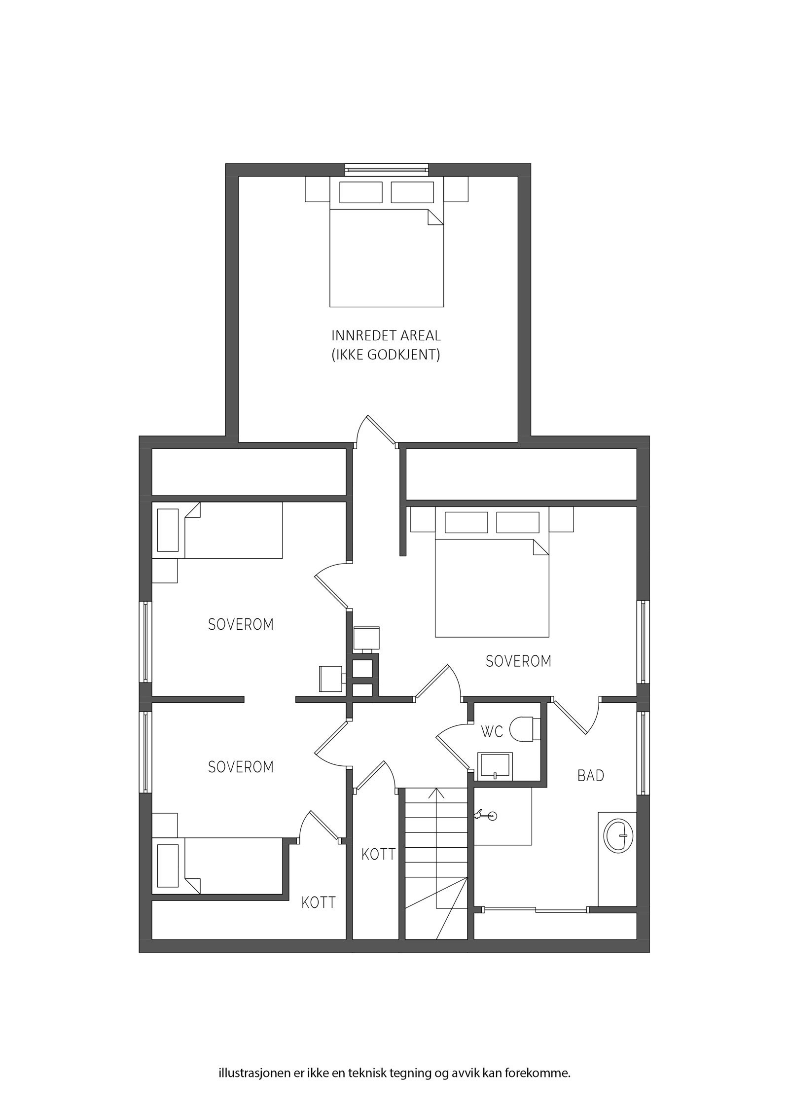 Planløsning 2.etasje Galleribilde
