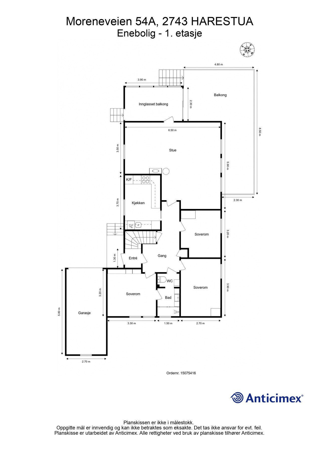Nå skal vi inn, men først planskisse så du får orientert deg litt før du ser videre. Galleribilde