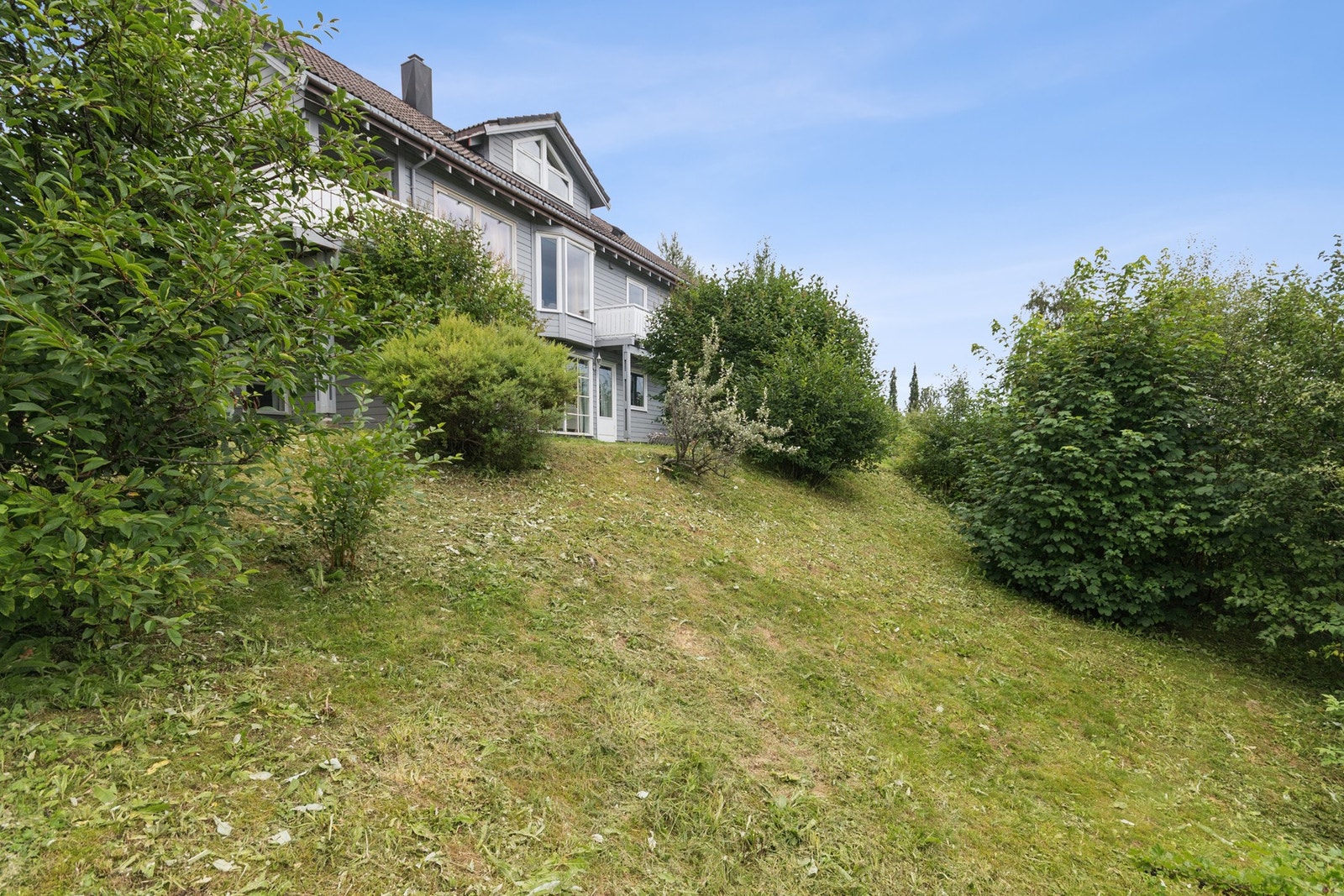 Her er det en flott og frodig hage med masse boltreplass. Galleribilde