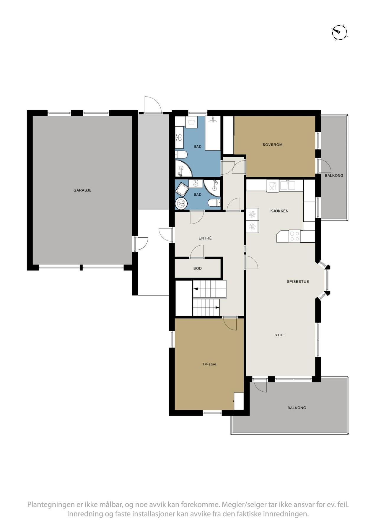 Plantegning 1. etasje. Galleribilde