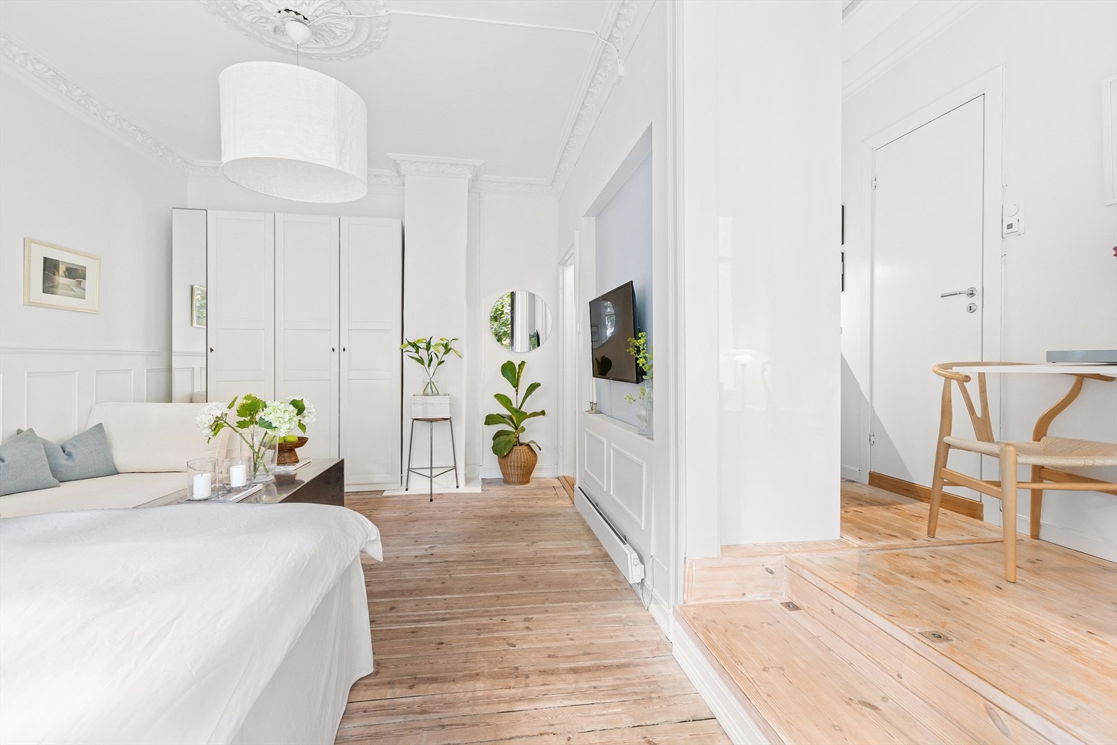 Nymalte flater sørger for et rent og innbydende preg Galleribilde